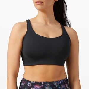 Lululemon All Powered Up Bra Medium Support Black Yoga Sports Bra - Sz 34A